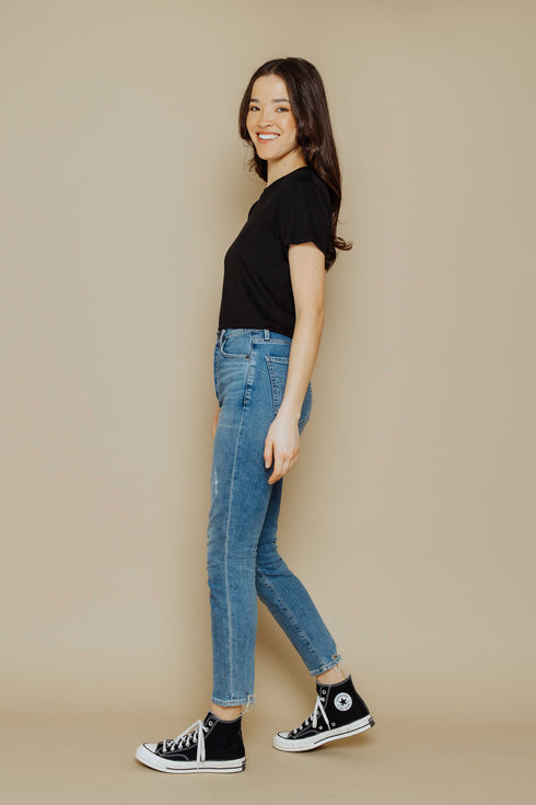 Jill-Crop Rib Tee